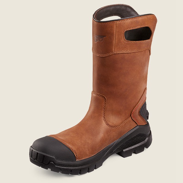 Safety Støvler Herre - Red Wing Crv™ - 11-Inch Waterproof Toe Pull-On - Brune/Sort - MNJXTF-659